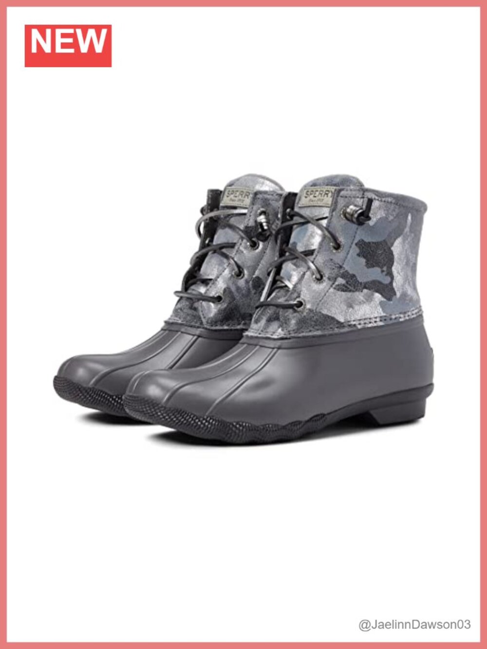 Women's Water-Resistant Duck Rain Ankle Boots with Zipper Lace-Up Block Heel